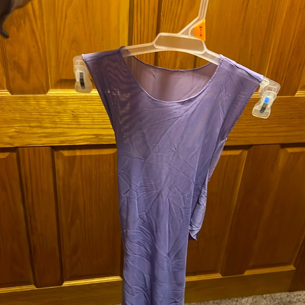 Purple stretching nylon spandex dress several ties to wrap around you in all way